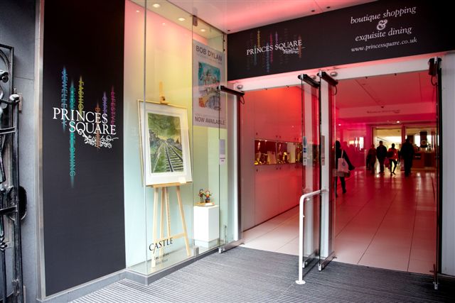 the entrance to princes square