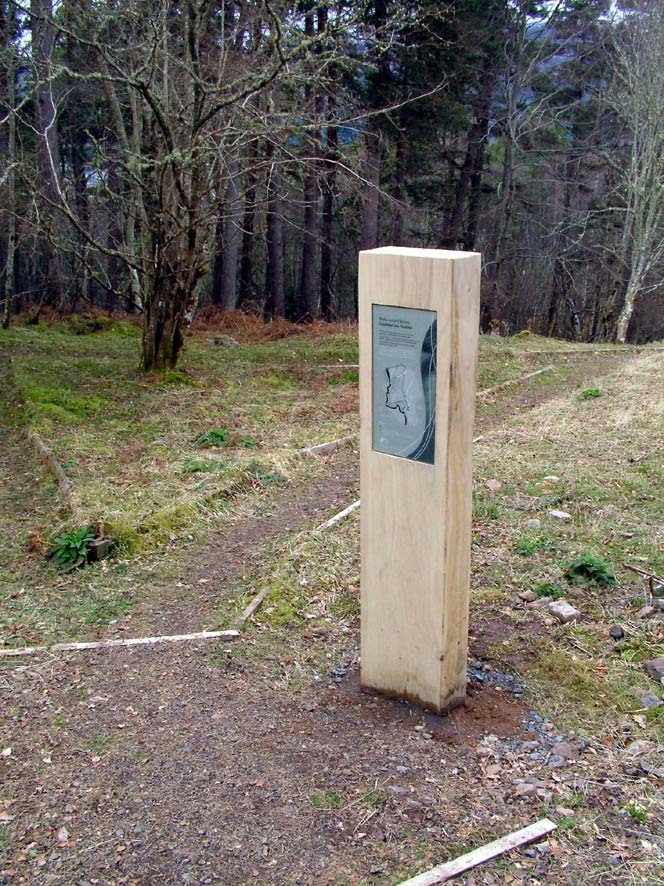 information sign in the woods