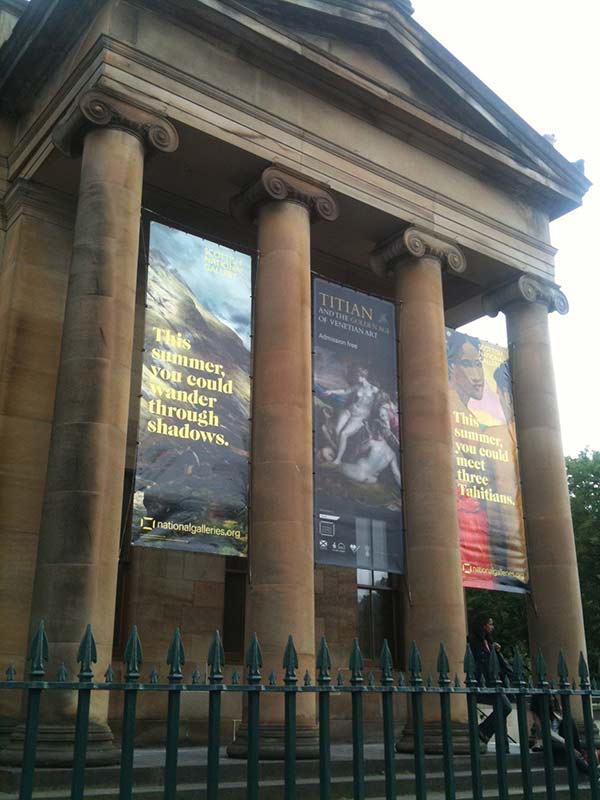 banner outside the national gallery