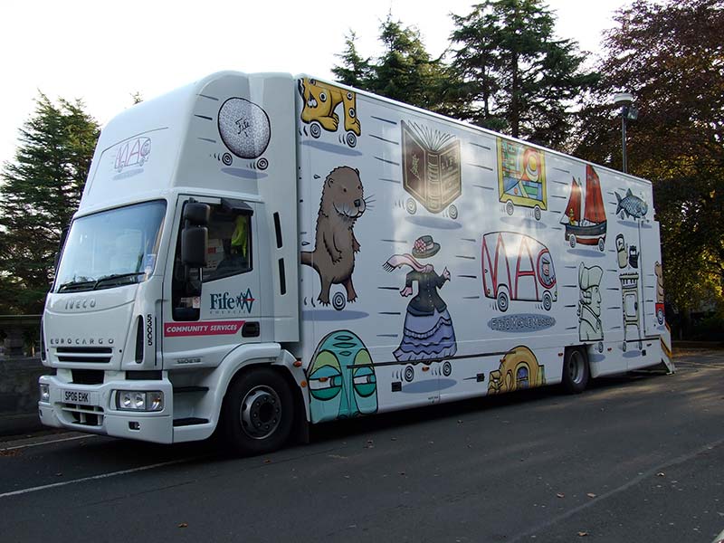 side of fife council truck with new livery