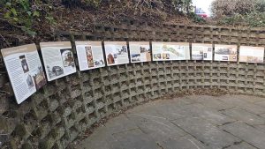 information signs for tourists on a wall