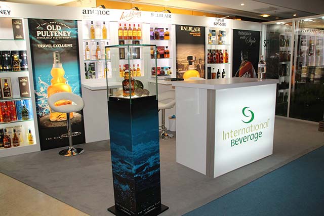 whisky display for the TFWA World Exhibition in cannes
