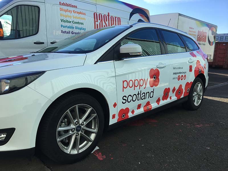 side of poppy scotland with with new livery