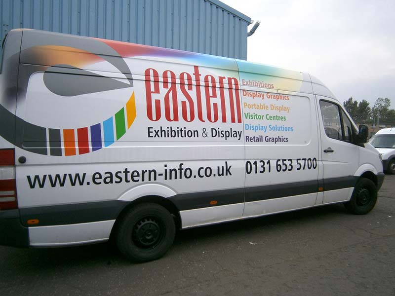 side of eastern van with new livery