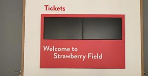 welcome to strawberry fields sign