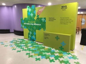 floor graphics for NHS exhibition