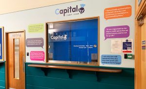 capital credit union reception office window