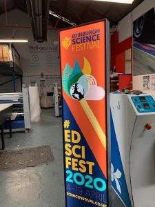 Edinburgh science festival free standing banner
