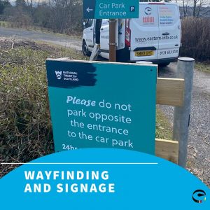 national trust for scotland parking sign