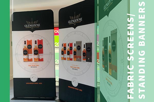 glengoyne whisky fabric screen standing banner