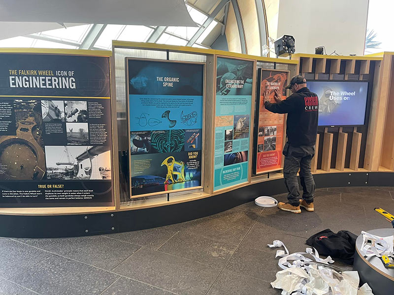 falkirk wheel information boards